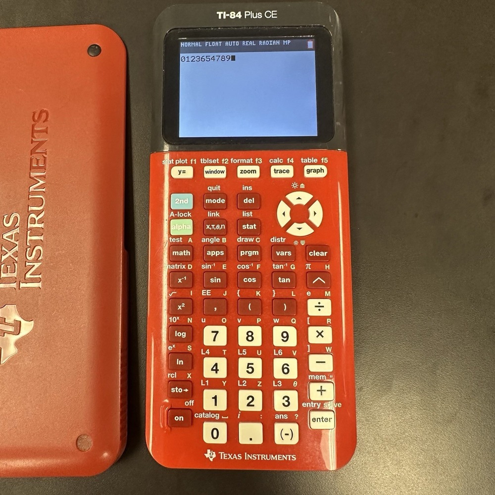 Texas Instruments TI-84 Plus CE Python Graphing Calculator Red  w/cover - Picture 2 of 5